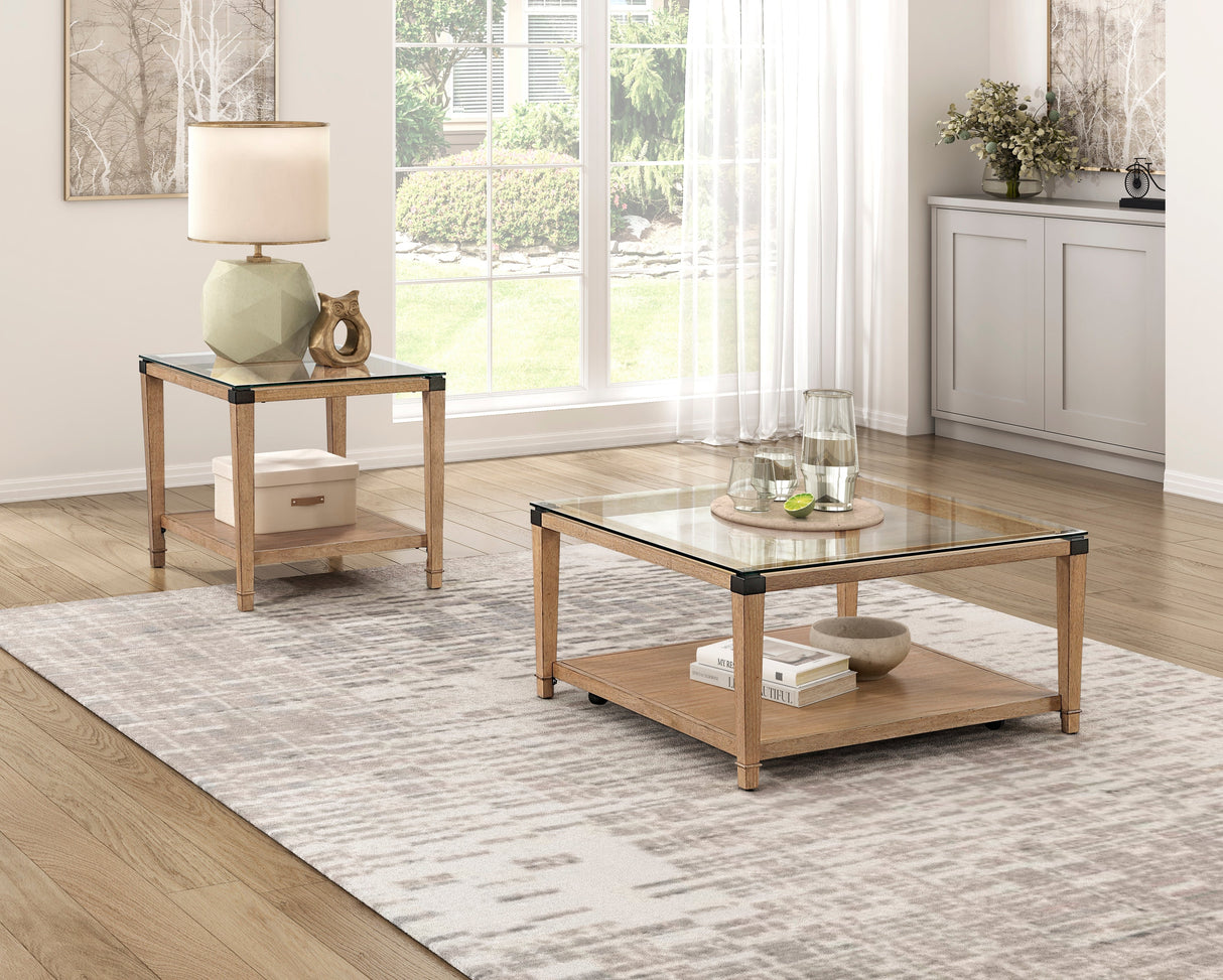 Riverton Brown Cocktail Table by Homelegance at Eve Furniture