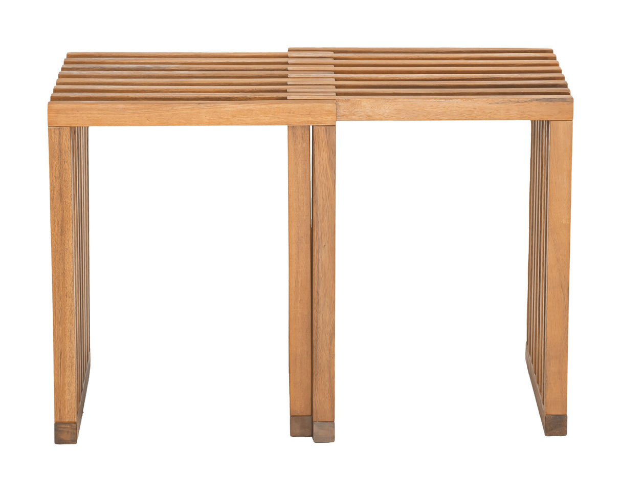 Riviera Natural Outdoor Extendable Stool (Set of 2) by Zuomod at Eve Furniture