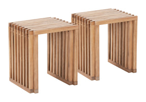 Riviera Natural Outdoor Extendable Stool (Set of 2) by Zuomod at Eve Furniture