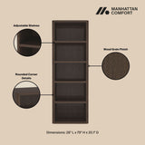 Rivington Dark Walnut 28" Open Bookcase by Manhattan Comfort at Eve Furniture