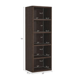 Rivington Dark Walnut 28" Open Bookcase by Manhattan Comfort at Eve Furniture