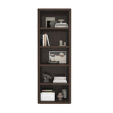 Rivington Dark Walnut 28" Open Bookcase by Manhattan Comfort at Eve Furniture