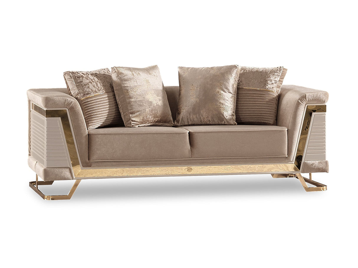 Rixos 3-pieces (Sofa & Loveseat & Chair) Livingroom Set in Beige by Furnia at Eve Furniture