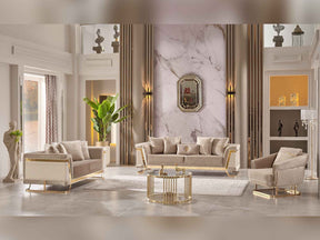 Rixos Beige 3-pieces (Sofa & Loveseat & Chair) Livingroom Set by Furnia at Eve Furniture