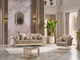 Rixos Beige Stationary Sofa by Furnia at Eve Furniture