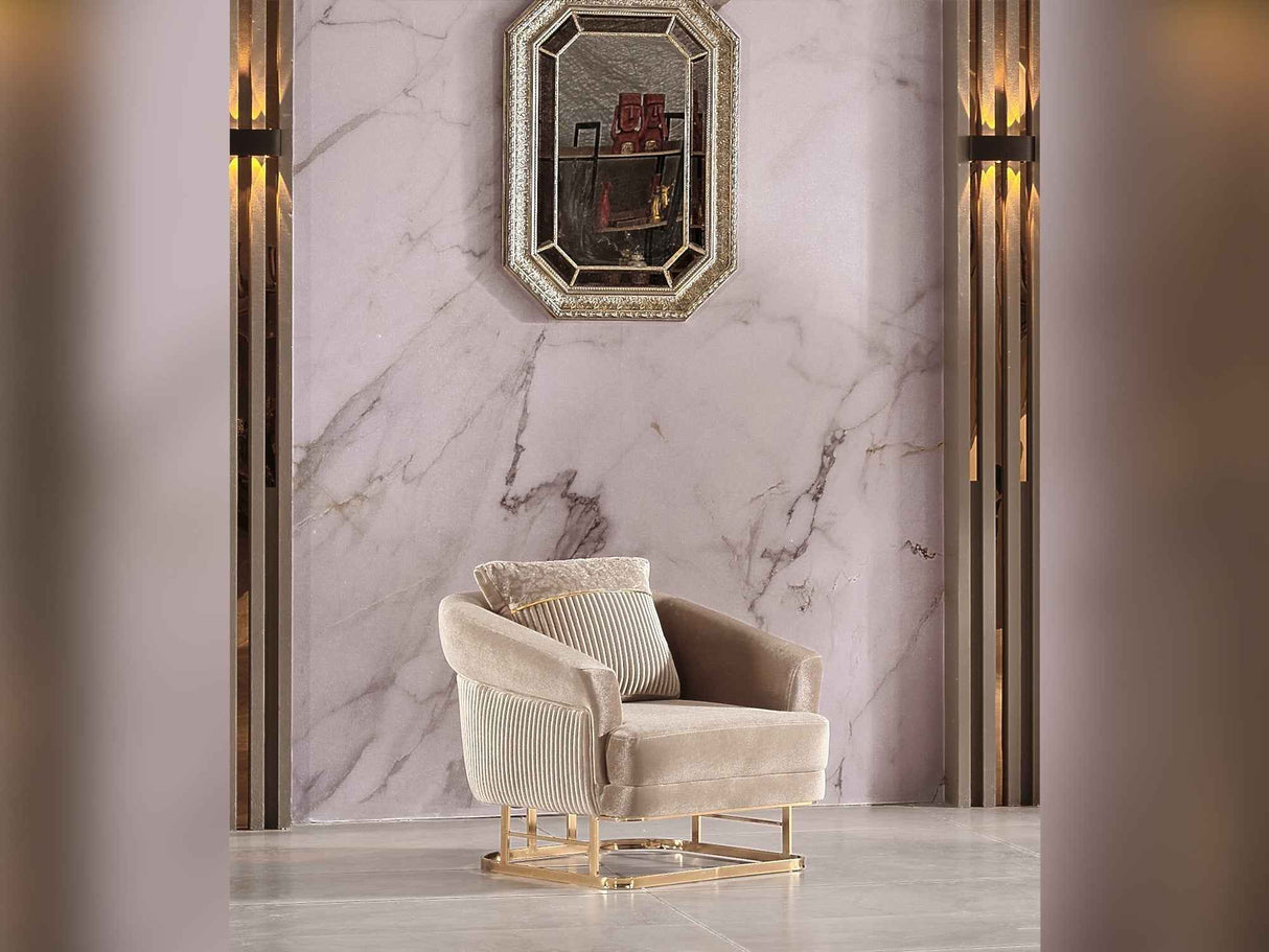 Rixos Chair Beige by Furnia at Eve Furniture