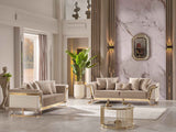 Rixos Stationary Loveseat Beige by Furnia at Eve Furniture