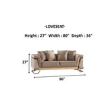 Rixos Stationary Loveseat Beige by Furnia at Eve Furniture
