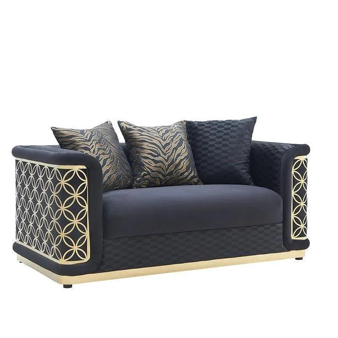 Riya Black Fabric Living Room Set by New Era Innovations at Eve Furniture
