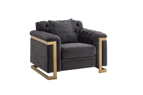 Riya Dark Gray Living Room Set by Cosmos Furniture at Eve Furniture