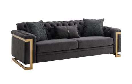 Riya Dark Gray Living Room Set by Cosmos Furniture at Eve Furniture