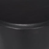 Riya Solid Black Wooden Stool by Mercana at Eve Furniture