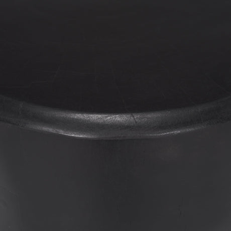 Riya Solid Black Wooden Stool by Mercana at Eve Furniture