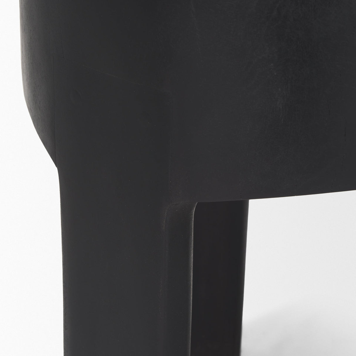 Riya Solid Black Wooden Stool by Mercana at Eve Furniture
