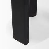 Riya Solid Black Wooden Stool by Mercana at Eve Furniture