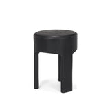 Riya Solid Black Wooden Stool by Mercana at Eve Furniture
