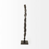 Rizwan (Large) Black Aluminum Braided Circular Object by Mercana at Eve Furniture
