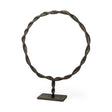 Rizwan (Large) Black Aluminum Braided Circular Object by Mercana at Eve Furniture