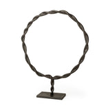 Rizwan (Large) Black Aluminum Braided Circular Object by Mercana at Eve Furniture
