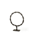 Rizwan (Small) Black Aluminum Braided Circular Object by Mercana at Eve Furniture