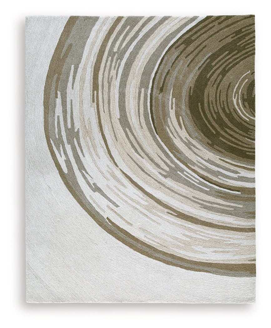 Rizwana Ivory/Brown/Gray Large Rug by ASHLEY FURNITURE at Eve Furniture