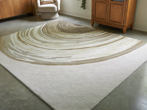 Rizwana Ivory/Brown/Gray Large Rug by ASHLEY FURNITURE at Eve Furniture