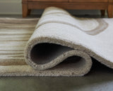 Rizwana Ivory/Brown/Gray Medium Rug by ASHLEY FURNITURE at Eve Furniture
