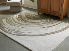 Rizwana Ivory/Brown/Gray Medium Rug by ASHLEY FURNITURE at Eve Furniture
