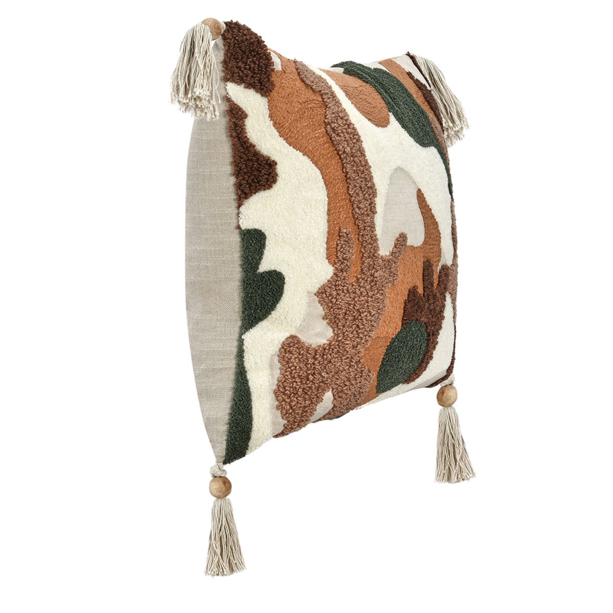 RN Caney Chestnut/Green Multi Throw Pillow (Set of 2) by Classic Home at Eve Furniture