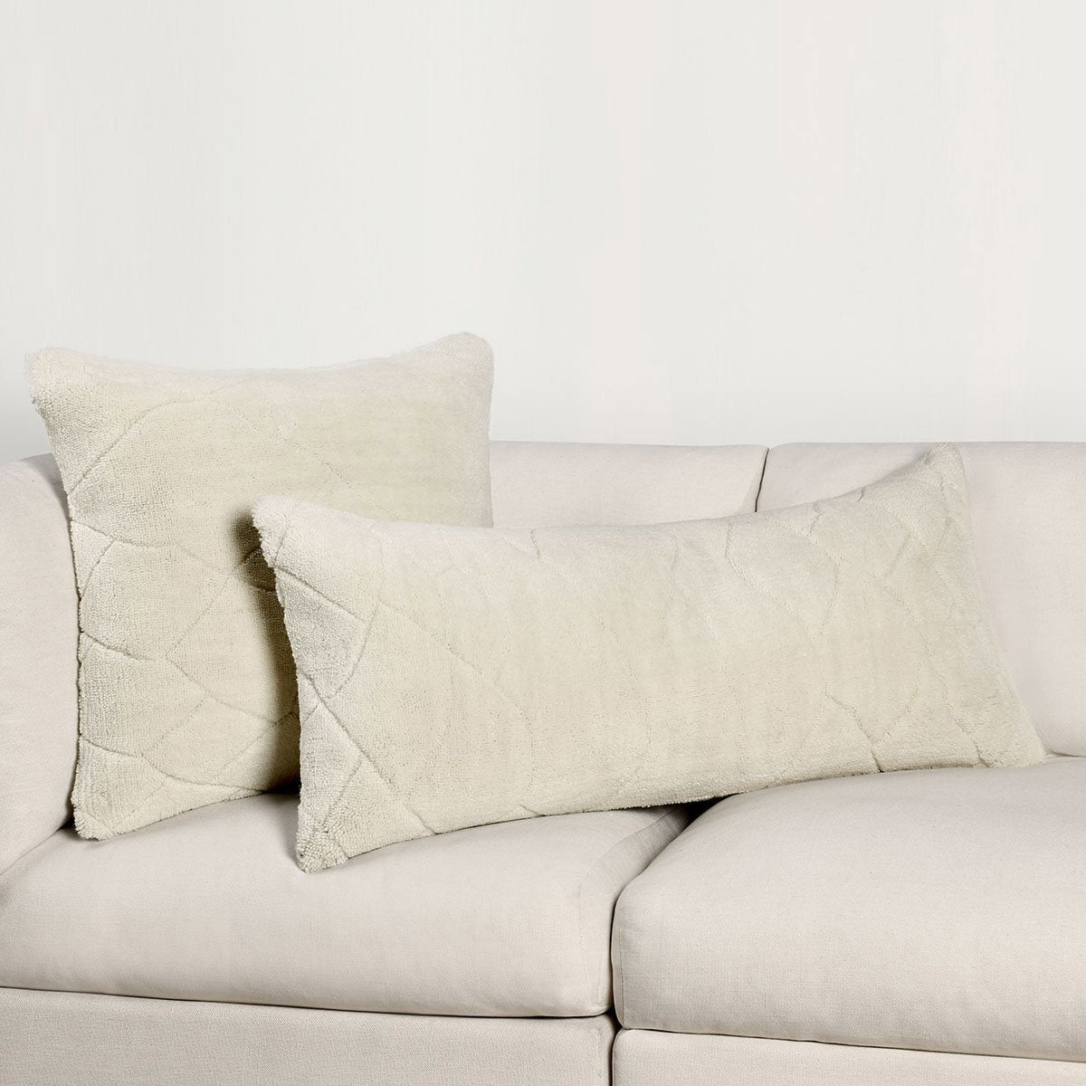 RN Mercer Ivory Wool Throw Pillow (Set of 2) by Classic Home at Eve Furniture