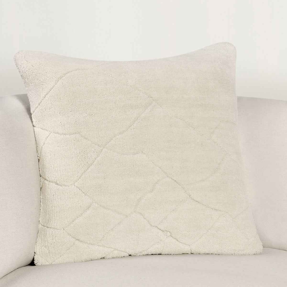 RN Mercer Ivory Wool Throw Pillow (Set of 2) by Classic Home at Eve Furniture