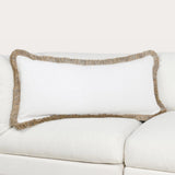 RO Cara Ivory/Natural Multiple Sizes Throw Pillow by Classic Home at Eve Furniture