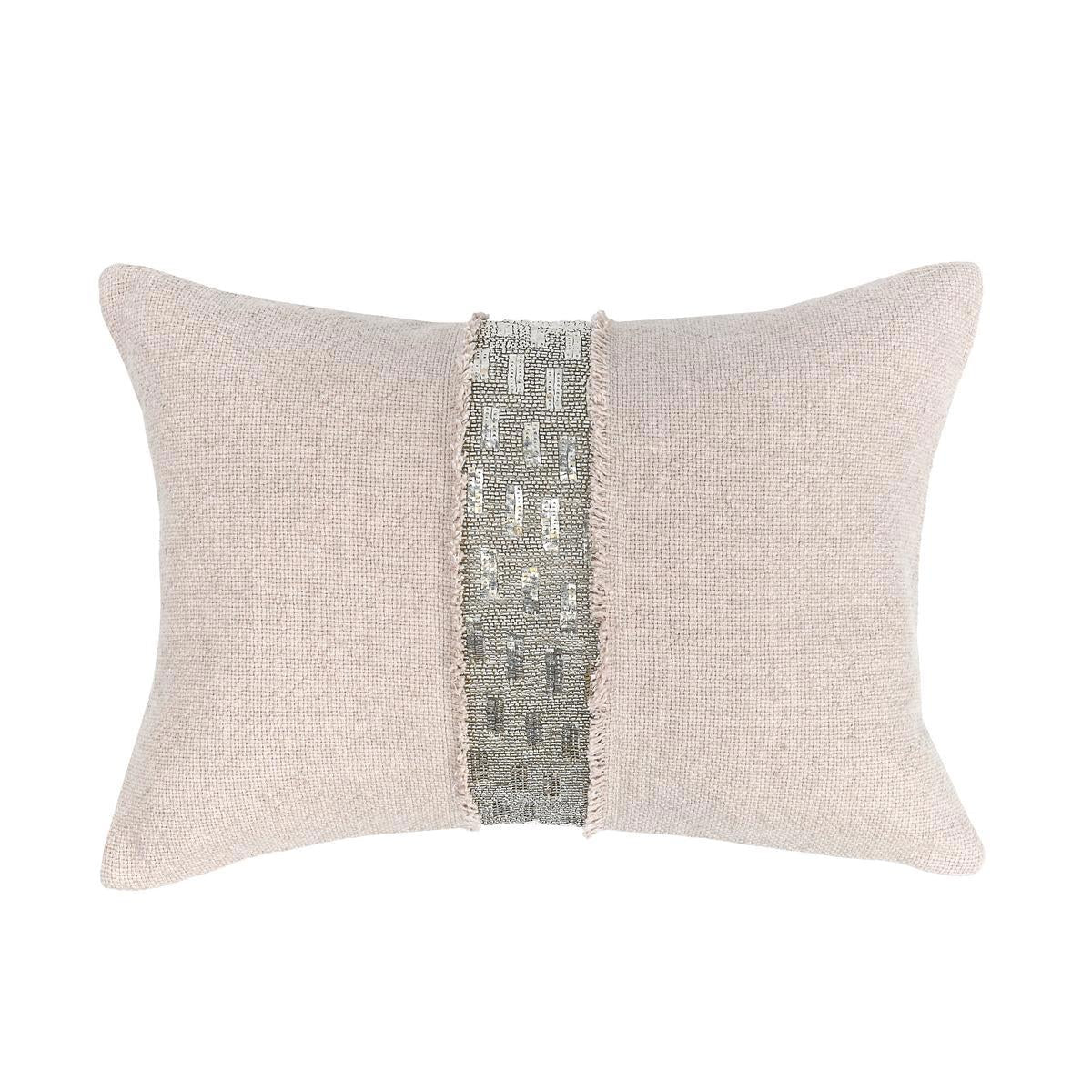 RO Lira Natural/Silver Multiple Sizes Throw Pillow by Classic Home at Eve Furniture