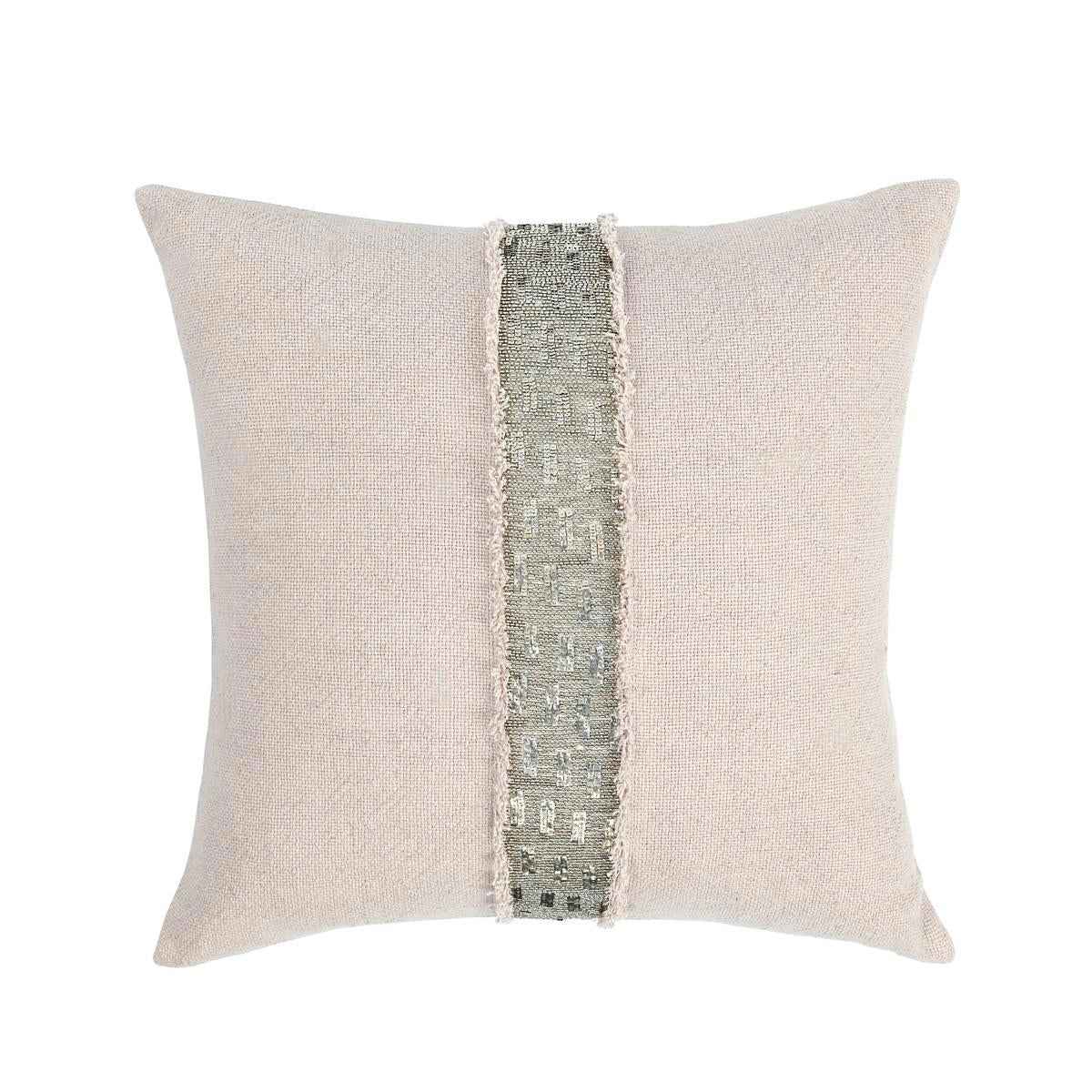 RO Lira Natural/Silver Multiple Sizes Throw Pillow by Classic Home at Eve Furniture