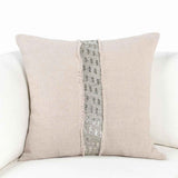 RO Lira Natural/Silver Multiple Sizes Throw Pillow by Classic Home at Eve Furniture