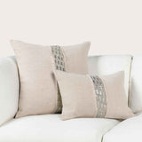 RO Lira Natural/Silver Multiple Sizes Throw Pillow (Set of 2) by Classic Home at Eve Furniture