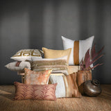 RO Meru Hide Tan Multi 20x20 Throw Pillow (Set of 2) by Classic Home at Eve Furniture