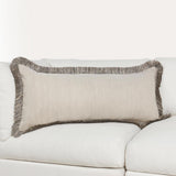 RO Nola Natural/Black Multiple Sizes Throw Pillow by Classic Home at Eve Furniture