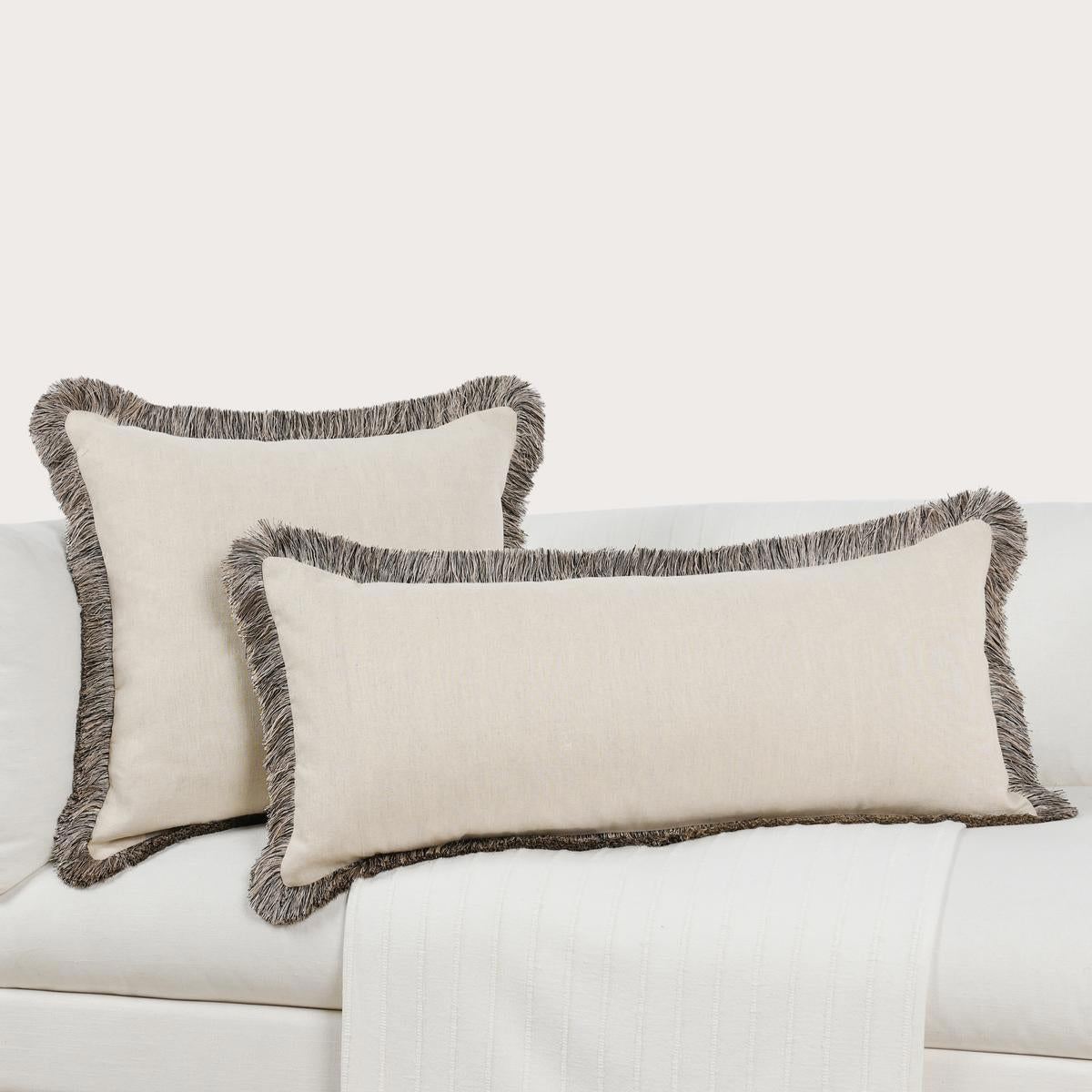 RO Nola Natural/Black Multiple Sizes Throw Pillow by Classic Home at Eve Furniture