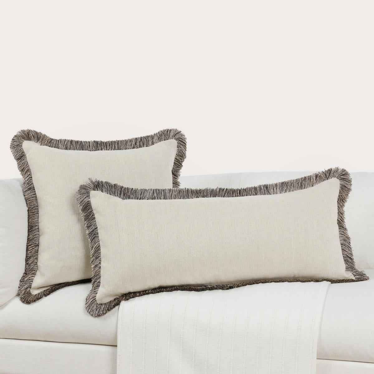 RO Nola Natural/Black Multiple Sizes Throw Pillow by Classic Home at Eve Furniture