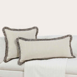 RO Nola Natural/Black Multiple Sizes Throw Pillow by Classic Home at Eve Furniture