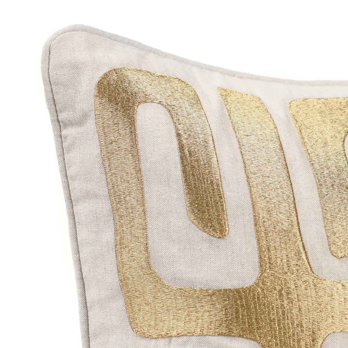 RO Zelo Natural/Gold 22x22 Throw Pillow (Set of 2) by Classic Home at Eve Furniture