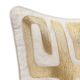 RO Zelo Natural/Gold 22x22 Throw Pillow (Set of 2) by Classic Home at Eve Furniture