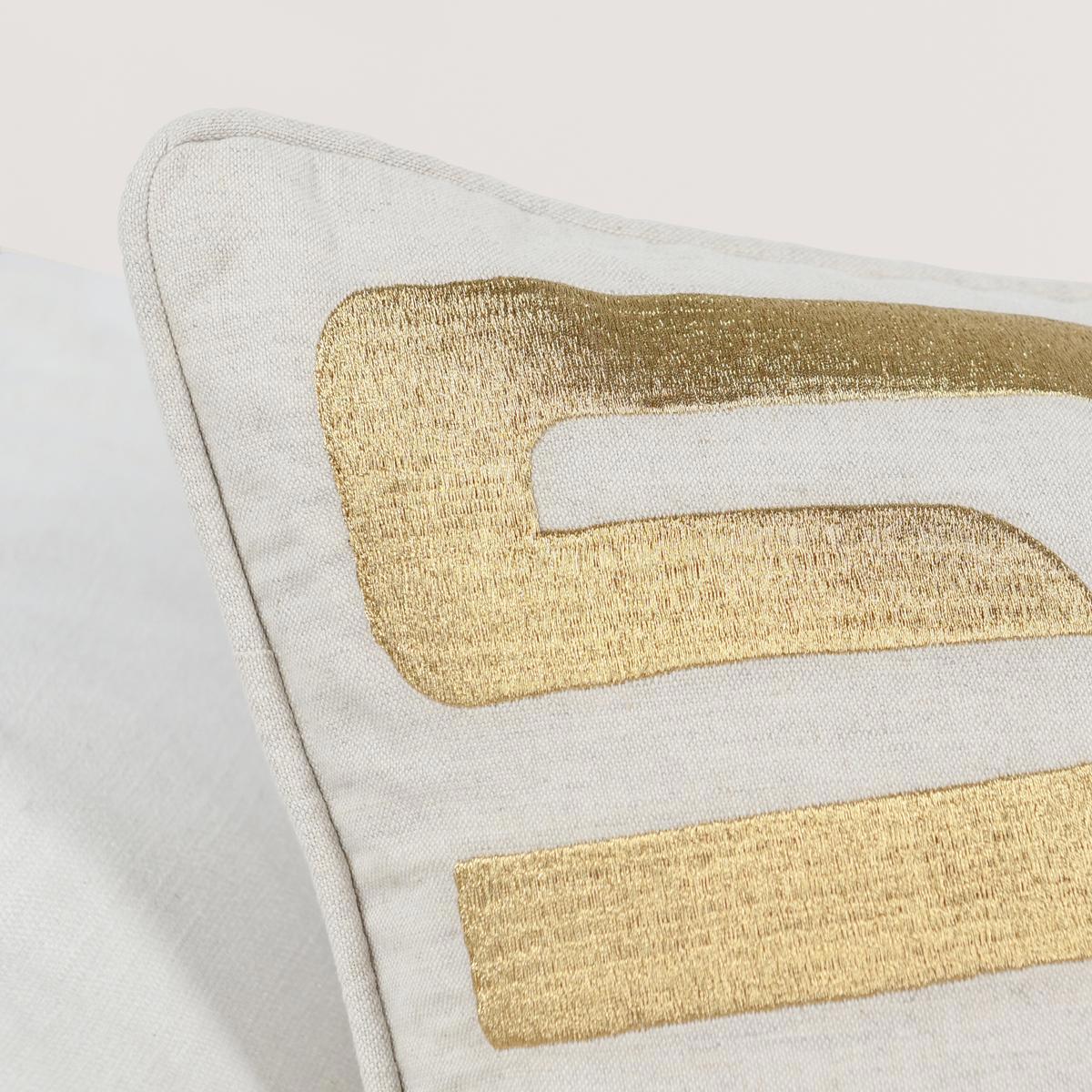 RO Zelo Natural/Gold 22x22 Throw Pillow (Set of 2) by Classic Home at Eve Furniture