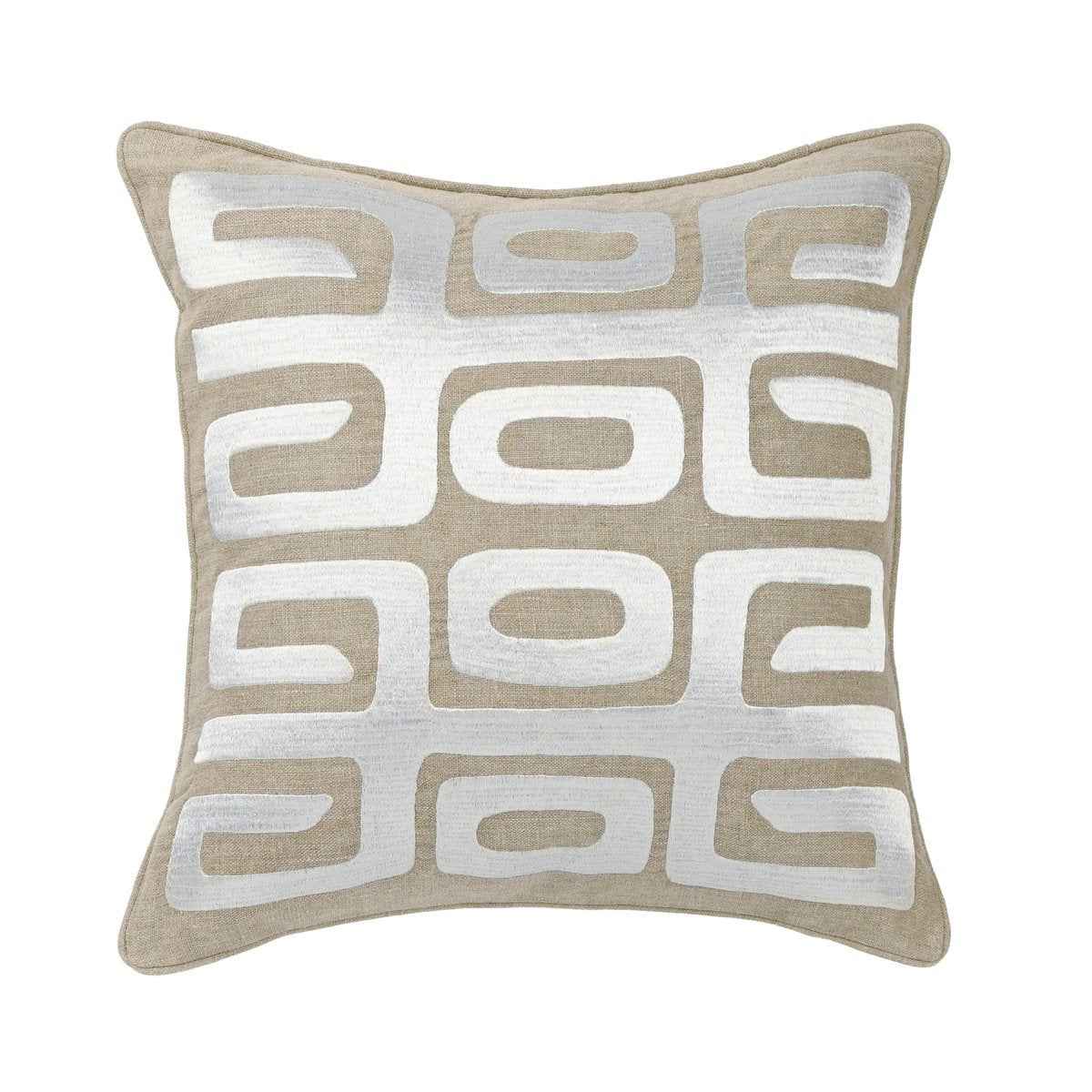 RO Zelo Tan/Silver 22x22 Throw Pillow (Set of 2) by Classic Home at Eve Furniture