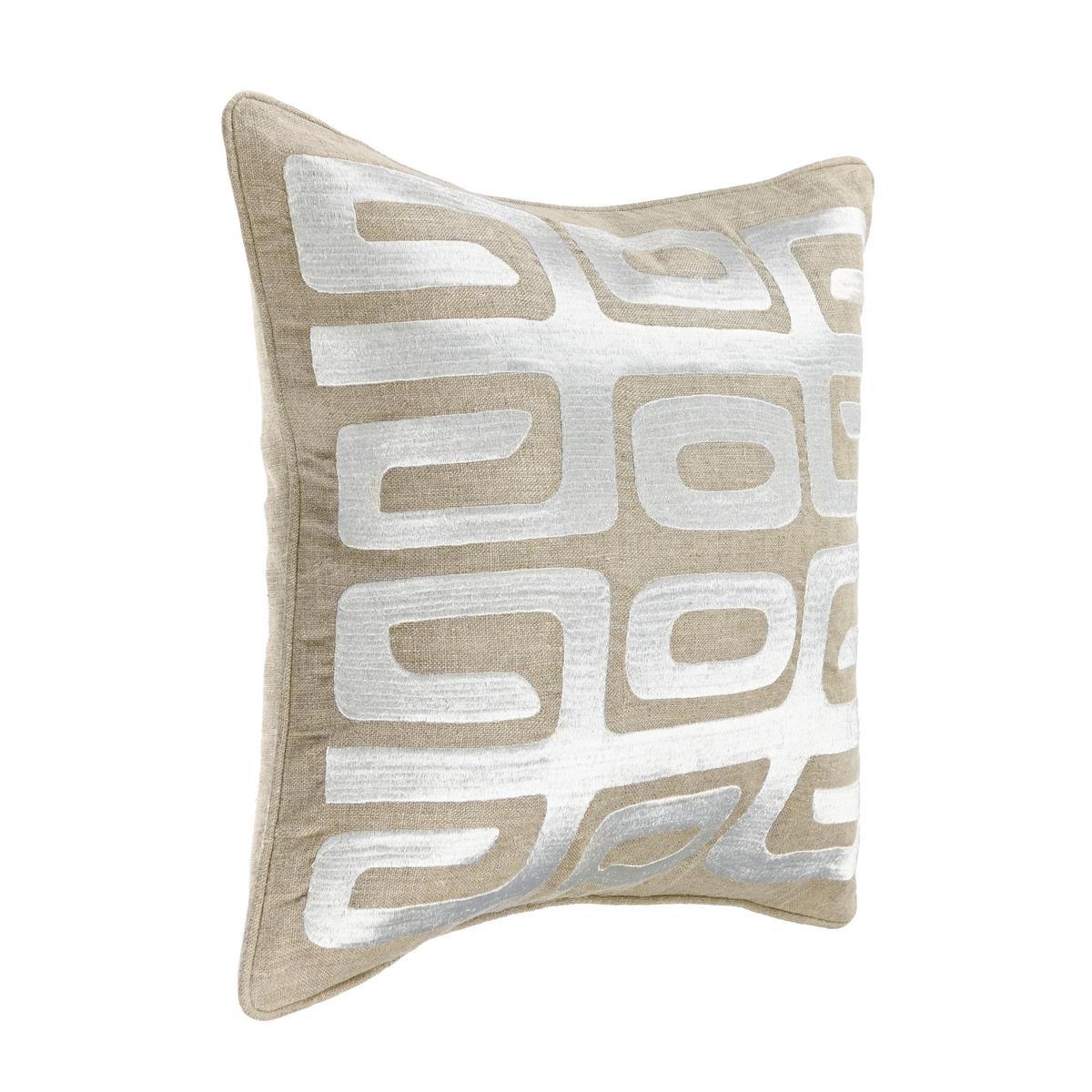 RO Zelo Tan/Silver 22x22 Throw Pillow (Set of 2) by Classic Home at Eve Furniture
