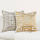 RO Zelo Tan/Silver 22x22 Throw Pillow (Set of 2) by Classic Home at Eve Furniture