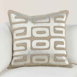 RO Zelo Tan/Silver 22x22 Throw Pillow (Set of 2) by Classic Home at Eve Furniture
