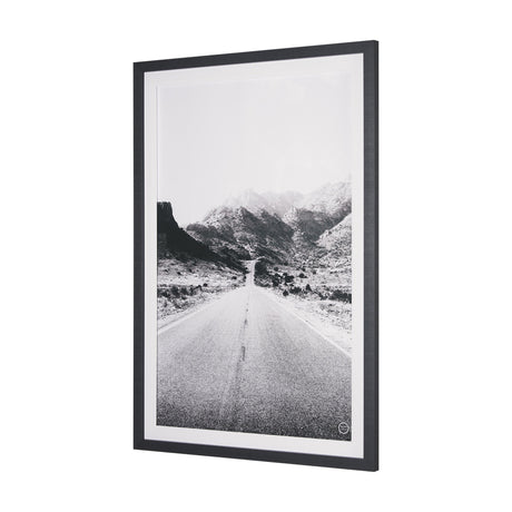 Road to Old West BW by Nathan Larson a Hand Embellished Framed Photo Art Print Matted under Glass by Mercana at Eve Furniture