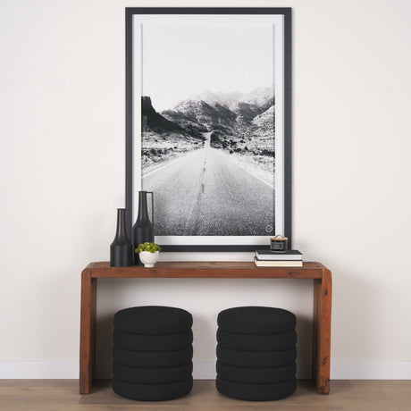 Road to Old West BW by Nathan Larson a Hand Embellished Framed Photo Art Print Matted under Glass by Mercana at Eve Furniture
